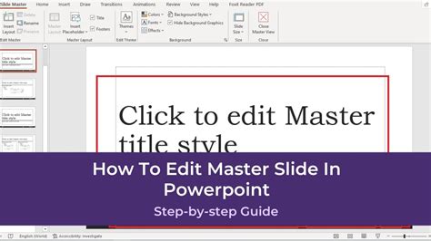 How do I edit a master slide?